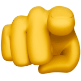 Emoji de dedo apontando para a tela