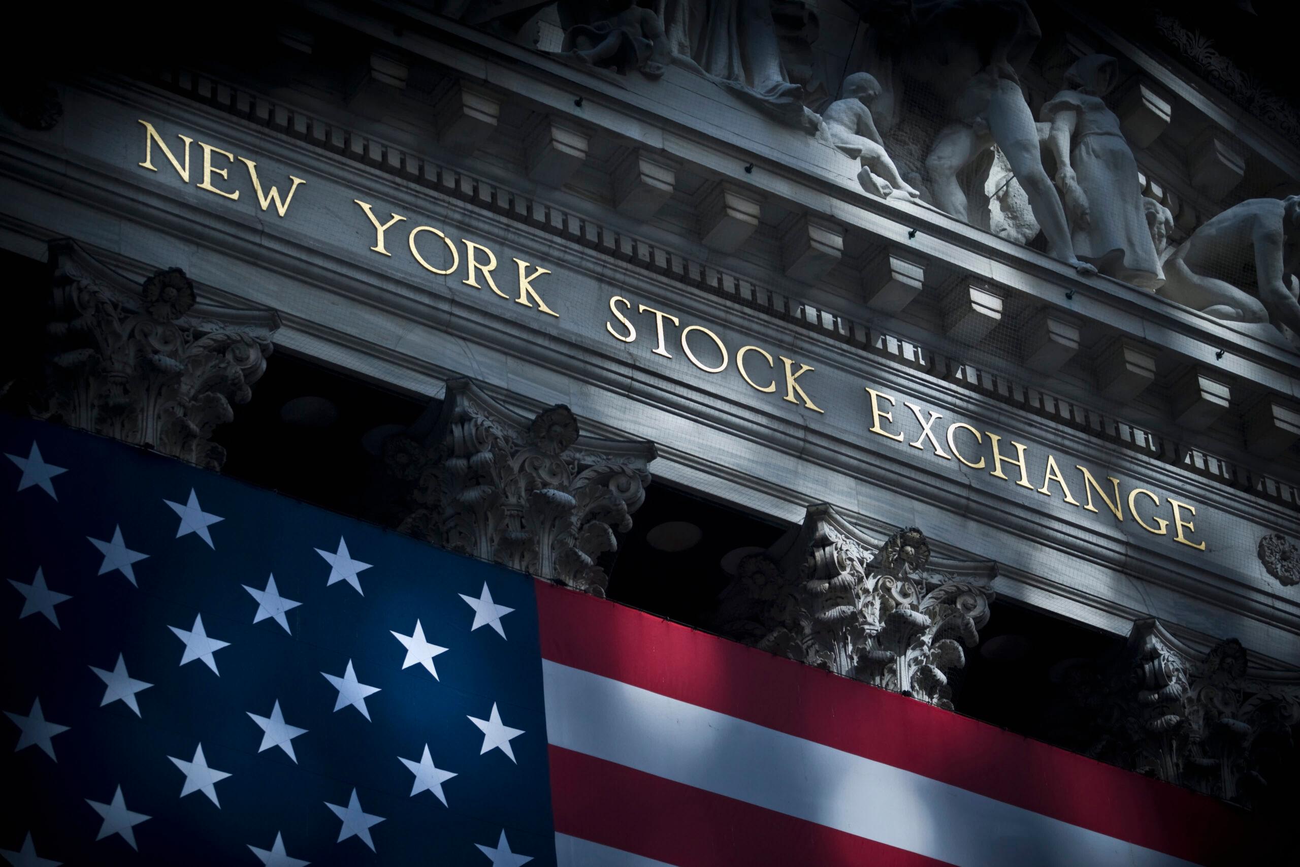 Foto da fachada do New York Stock Exchange